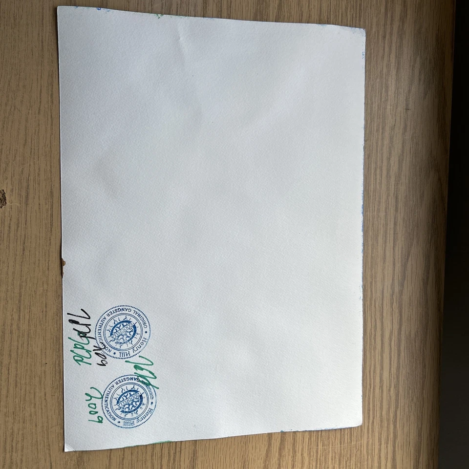 PINTURA ORIGINAL DE HENRY HILL GOODFELLA 11 X 15 LUFTHANSA ATRACO, ARTE DE LA MAFIA Foto 3 de 4