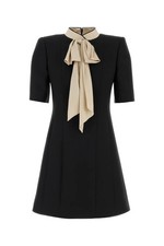 VALENTINO Black Wool Blend Mini Dress New & Authentic