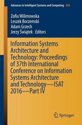Information Systems Architecture and Technology: Proceedings of 37th Internation