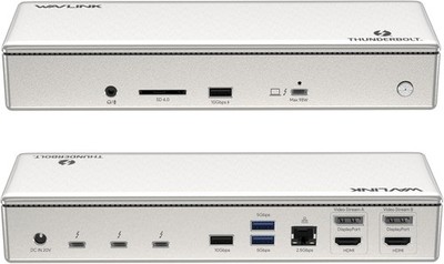 WAVLINK Thunderbolt 4 Dock, Quad 4K, 100W PD, 2.5G Ethernet, 15-in-1