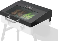 Upgraded Glass Hinged Griddle Lid Hood for 22" Blackstone Griddle Grill Lid Hood