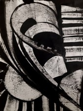 Quadro Moderno Dipinto Ad Olio Su Tela XL Capricorno Firmato Walter Geraci