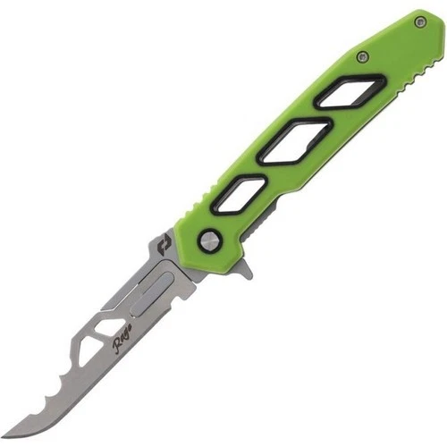 Schrade Isolate Enrage Green Rubberized Synthetic Handle Pocket Knife - 1197645