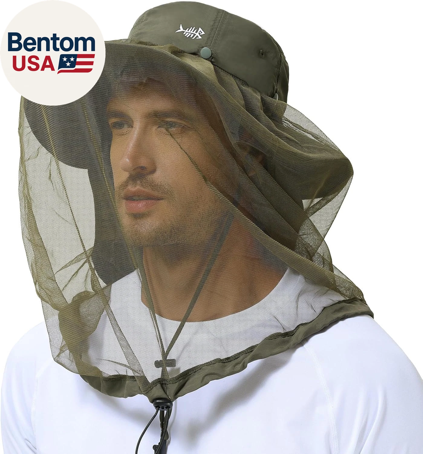 UPF 50+ Mosquito Sun Hat with Hidden Head Net and Neck Flap for Men Women Outdoo
Opens in a new wind