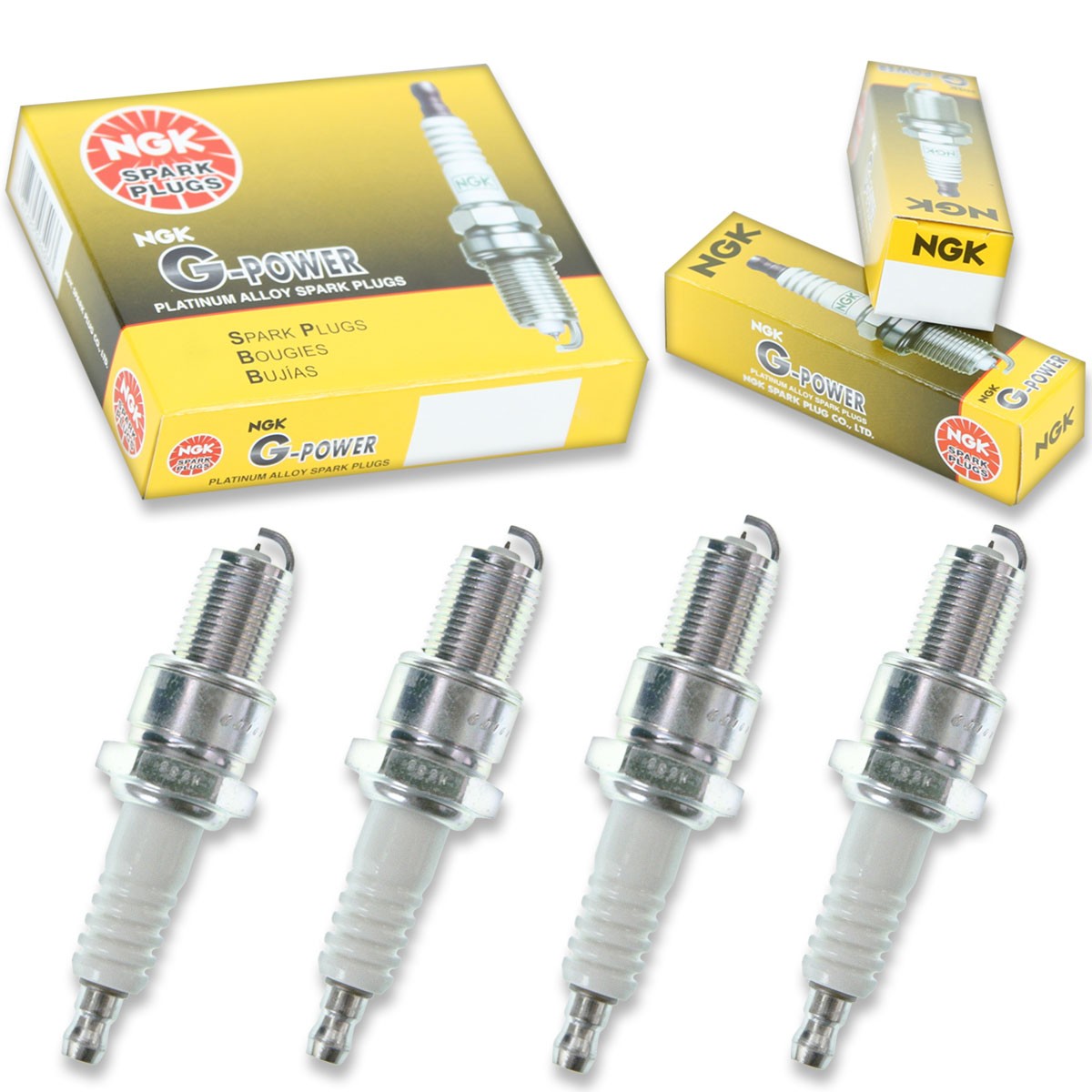 4 pcs NGK G-Power Spark Plugs for 1989 Isuzu Amigo 2.3L L4 - Engine Kit Set ws