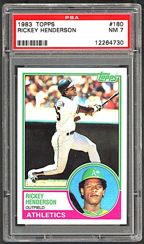 1983 Topps - Rickey Henderson #180 PSA 7