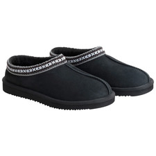 Kirkland Signature Unisex Shearling Slippers Black Round Toe Slip-On MANY SIZES