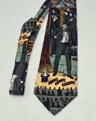 TANGO BY MAX RAAB AMERICA'S FAVORITE ILLUSIONIST MAGIC SHOW SILK MEN'S TIE USA
