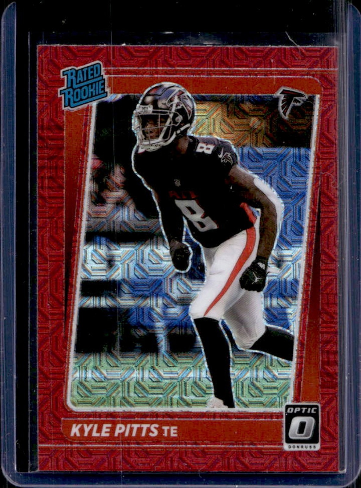 2021 Panini Donruss Optic Kyle Pitts Red Mojo RC Rated Rookie #211 Falcons