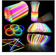 100 PCS Glow Sticks Bulk Party Favors 8 Glow in the Dark Party Supplies Light