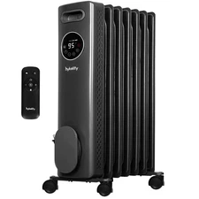 7fins Oil Filled Radiator Heater with Remote &24H ON OFF Timer, 4 Mode Electr...