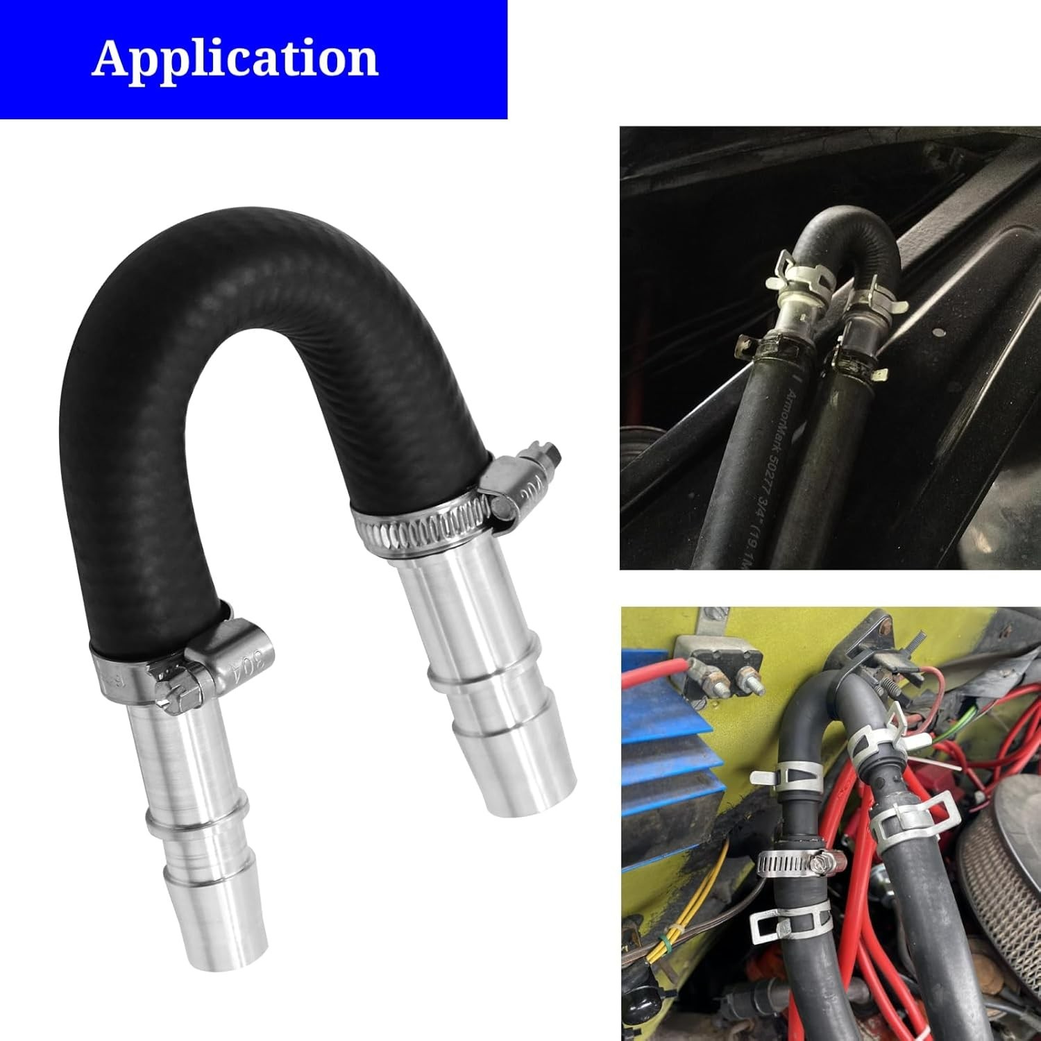 626-001 Upgrade Aluminum Engine Heater Core Bypass Kit with 5/8" 3/4" Hose Fit f