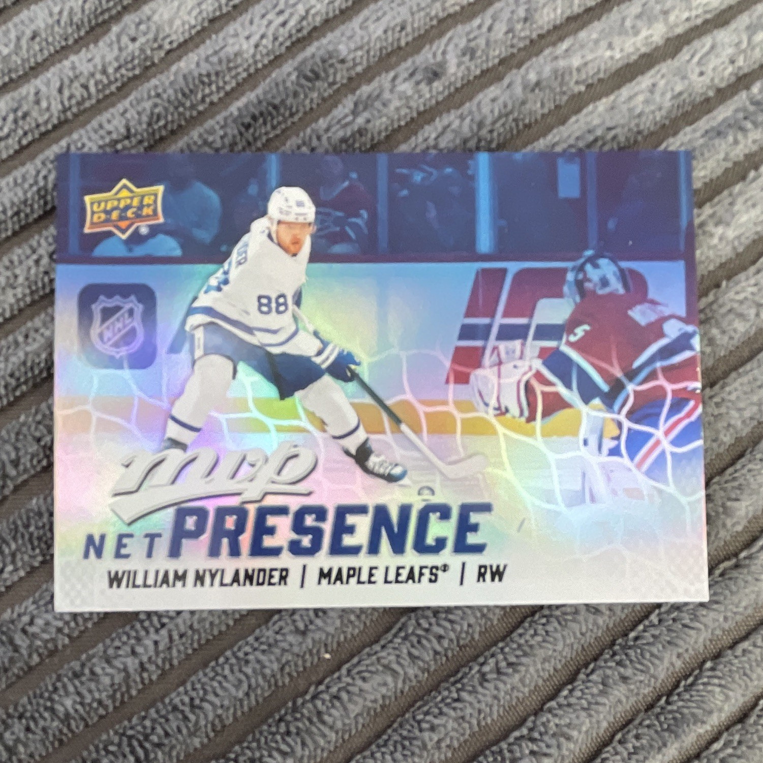 Upper Deck MVP 2025-26 Net Presence NP-6 William Nylander Toronto Maple Leafs