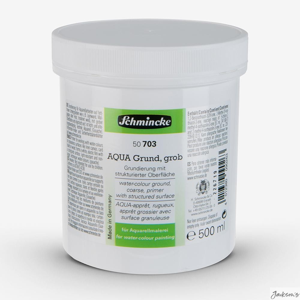 Schmincke Aqua Watercolour Ground Primer Coarse 500ml For Canvas Wood Boards