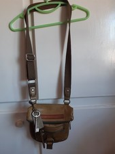 FOSSIL CROSS BODY BAG OLIVE GREEN KEY CHARM
