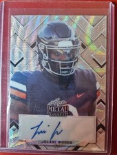 Jelani Woods Auto 2022 Leaf Metal Draft Rookie Card #/30 Colts TE