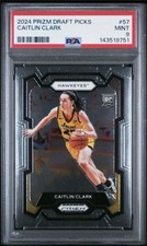 2024 Panini Prizm Draft Picks Caitlin Clark #57 Rookie Card PSA 9