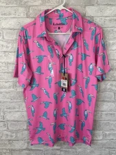 Chubbies Men's Lightweight 'The Toucan Do It' Performance Polo NEW Size Small