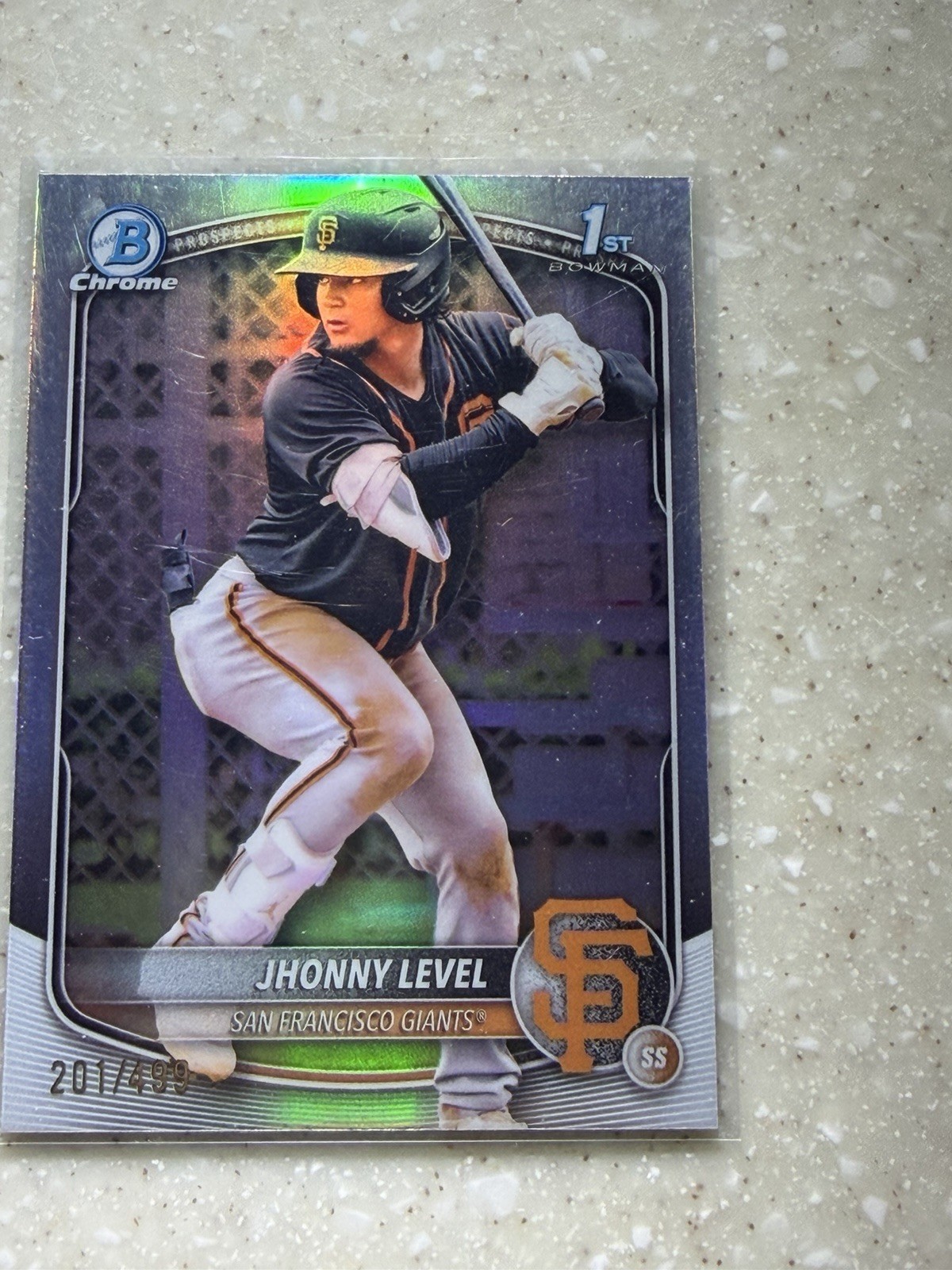 2025 Bowman - Chrome Prospects Jhonny Level #BCP-147 Refractor /499 (RC)
