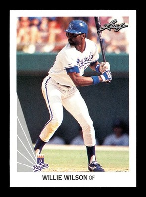 WILLIE WILSON   1990 Leaf Baseball #336 Kansas City Royals