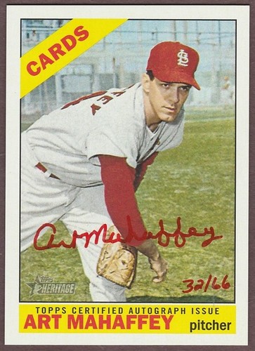 Art Mahaffey [Red Ink] #AM 2015 Topps Heritage Real One Autographs card