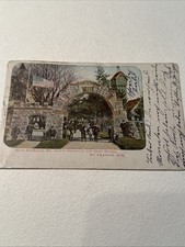 Estampilla rara postal vintage del Instituto St. Johns sordomudos de St. Francis Wisconsin