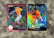Edwin Arroyo 2021 Prizm Draft Picks Pink Velocity & Crusade Silver Holo Prizm