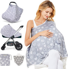 Baby Nursing Cover  Nursing Poncho - Multi Use Cover for Baby Car Seat Canopy,