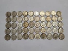 1946-1964 90% SILVER ROOSEVELT DIMES ROLL 50 COIN LOT- MIXED DATES