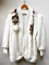 Pullover Jacke Angora und Fuchspelz Kokon Fledermaus Art Deco Flapper Style My Lady