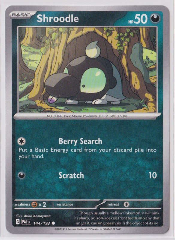 Pokemon Paldea Evolved 144/193 Shroodle