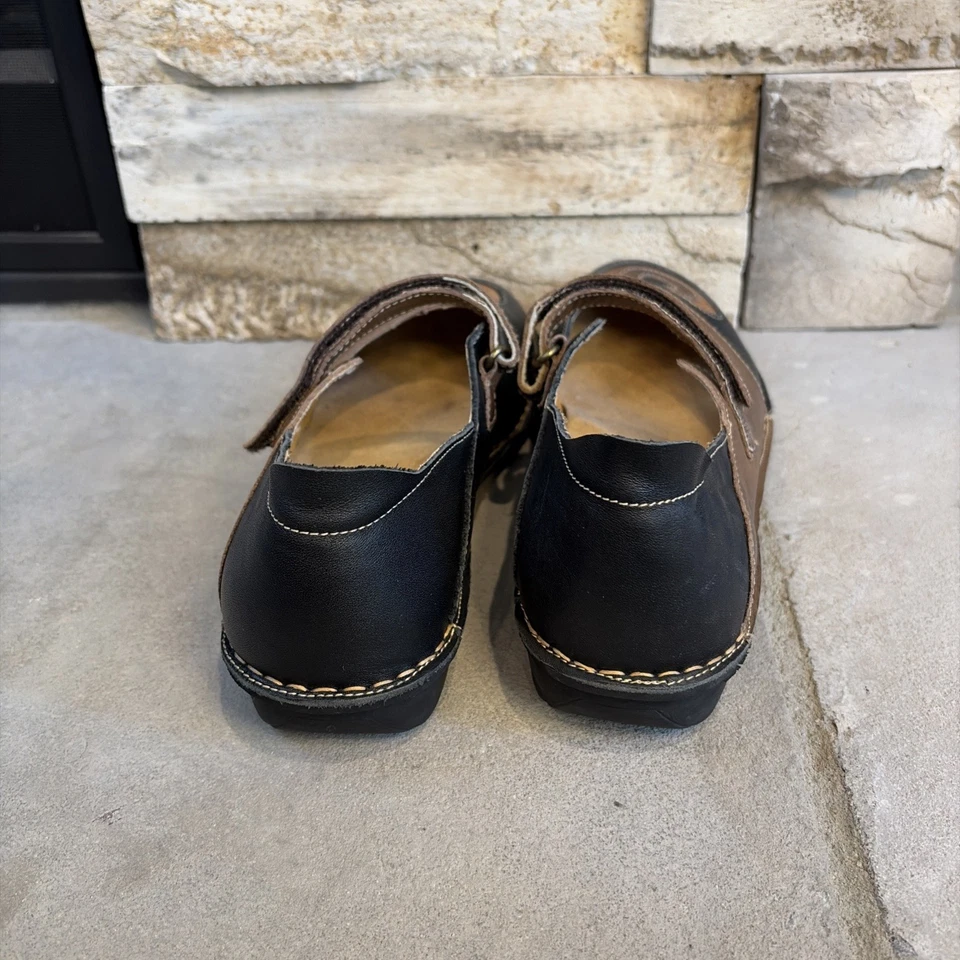 Spring Step Mary Jane Talla 41 (10) Mujer Zapatos Cósmicos Negro Marrón Cuero Casa de Campo Foto 4 de 4