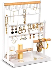 Jewelry Organizer Stand Necklace Organizer Earring Holder, 6 Tier Jewelry Stand