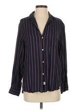 Grayson Women Black Long Sleeve Button-Down Shirt S