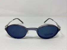 Alter Egos IAE204 Silver 44-21-140 Full Rim Eyeglasses Frame w/ Clip-on S905