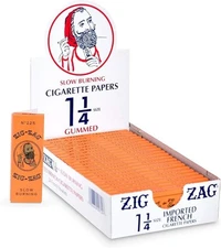 Rolling Papers - 1 1/4 French Orange Rolling Papers - Natural Gum Arabic - 78...