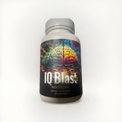 IQ Blast Pro Brain Supplement for Cognitive Function and Clarity (60 Capsules)