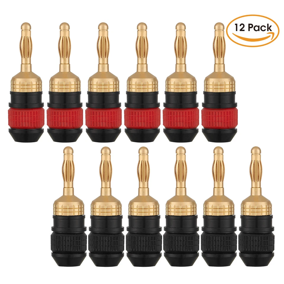 WGGE WG-008 24K Gold Safety Connector Banana Plugs (6 Pairs) (12 plugs ) - Image 2 of 4