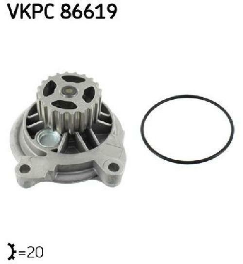 Fits SKF VKPC 86619 Water pump VKPC 86619 Water pump, with gasket fits: MERCEDE - Image 15
