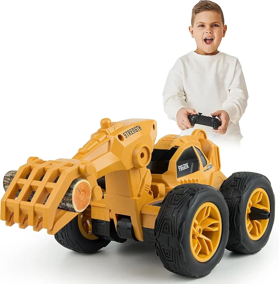 Remote Control Wood Picker 2.4Ghz Remote Control Truck with Lights, 360°Rotation - Image 4 of 4