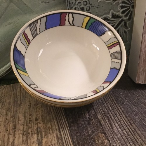 Ncl Klyman Bone China Schalen Art Deco 4 1/2 Zoll Durchmesser 4er Set