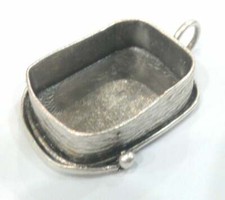 Ethnic Pendant Blank Bezel Resin Mosaic Mountings Antique Silver Brass G12927