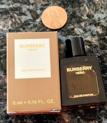 Burberry HERO Men's COLOGNE Splash EDP Mini TRAVEL Size *NEW BOX* 0.16 oz 5ml