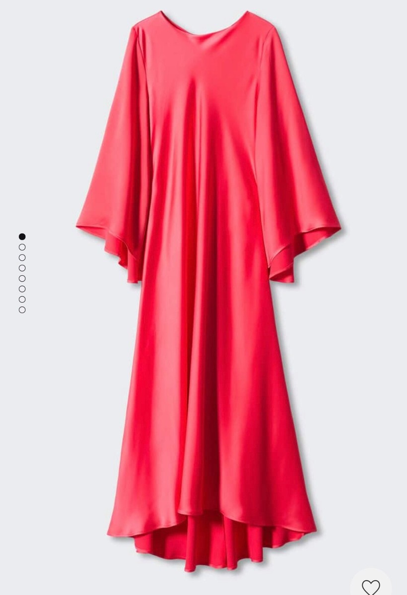 Mango Flared-Sleeve Satin Dress, Red Color, Size US 4 | eBay Mango Flared-Sleeve Satin Dress, Red Color, Size US 4 | eBay