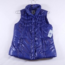 Izod Women’s Puffer Vest Quilted Blue Size Medium New With Tags