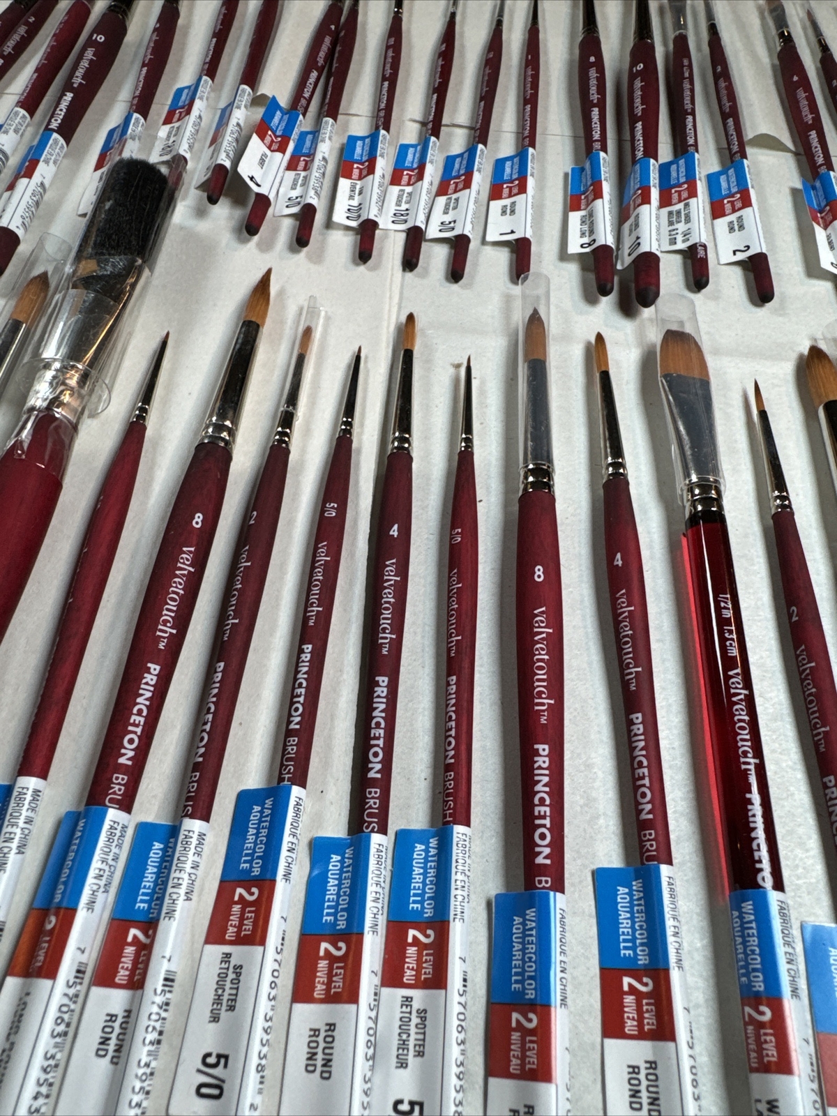 40 Brushes PRINCETON VELVETOUCH Paint Brushes All New Brush Lot Short