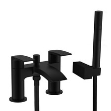 Image of RAK Curve Bath Shower Mixer Tap - Black Bath Mixer Tap