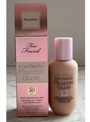 TOO FACED BORN THIS WAY HEALTHY GLOW SPF 30 MOISTURIZING SKIN TINT 2OZ/60ML NIB