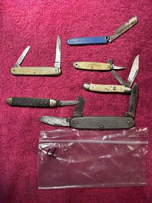 6-knives Imperial USA, 2- Unknown, Camco USA Paket Corp Vintage Box Lot (U)