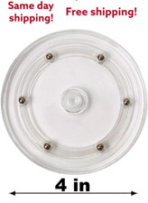 4 In Clear Acrylic Lazy Susan Turntable Organizer Table Kitchen Countertop